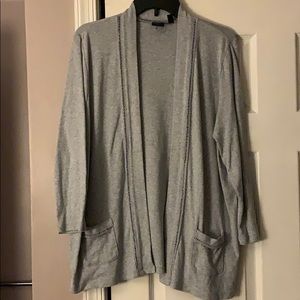 4/$20 Gray Rafaella pocketed cardigan size X Large